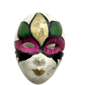 Vintage Mardi gras mask‎ brooch
